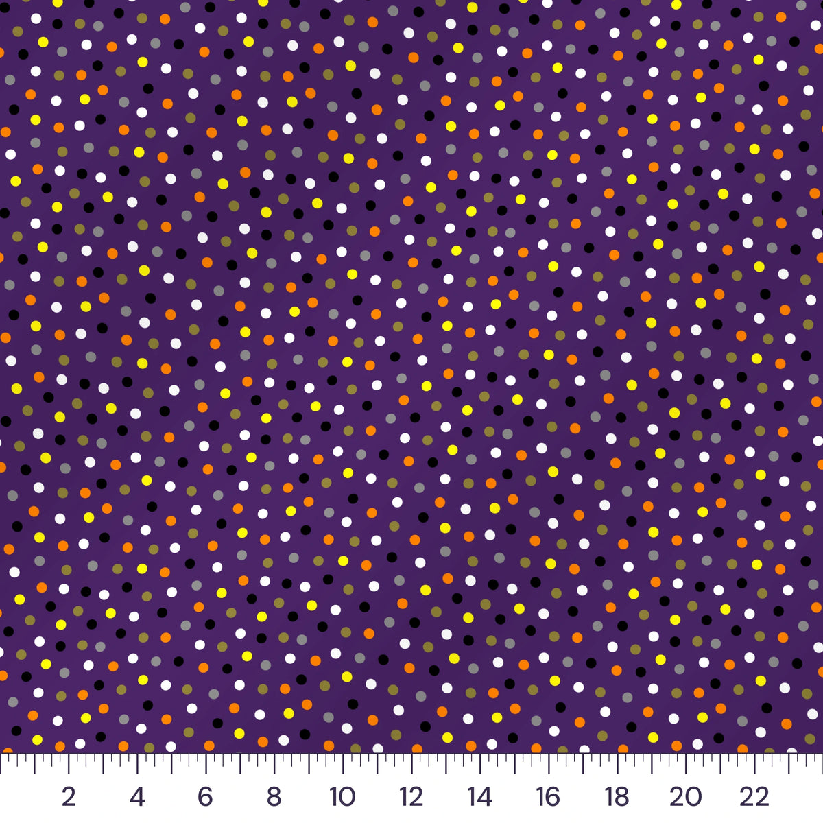 Purple Halloween Confetti Dot Quilting Cotton – Spooky Quilt Blender Fabric by the Yard