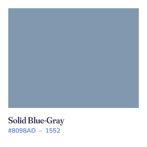 Solid Blue-Gray quilting cotton color swatch, #8098AD