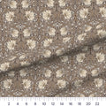 Pimpernel Warm Neutral quilting cotton fabric – draped close-up with a ruler showing true print scale