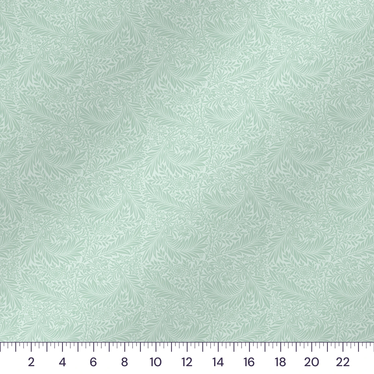 Soft Sage William Morris Larkspur Quilting Cotton – Botanical Floral Fabric by the Yard