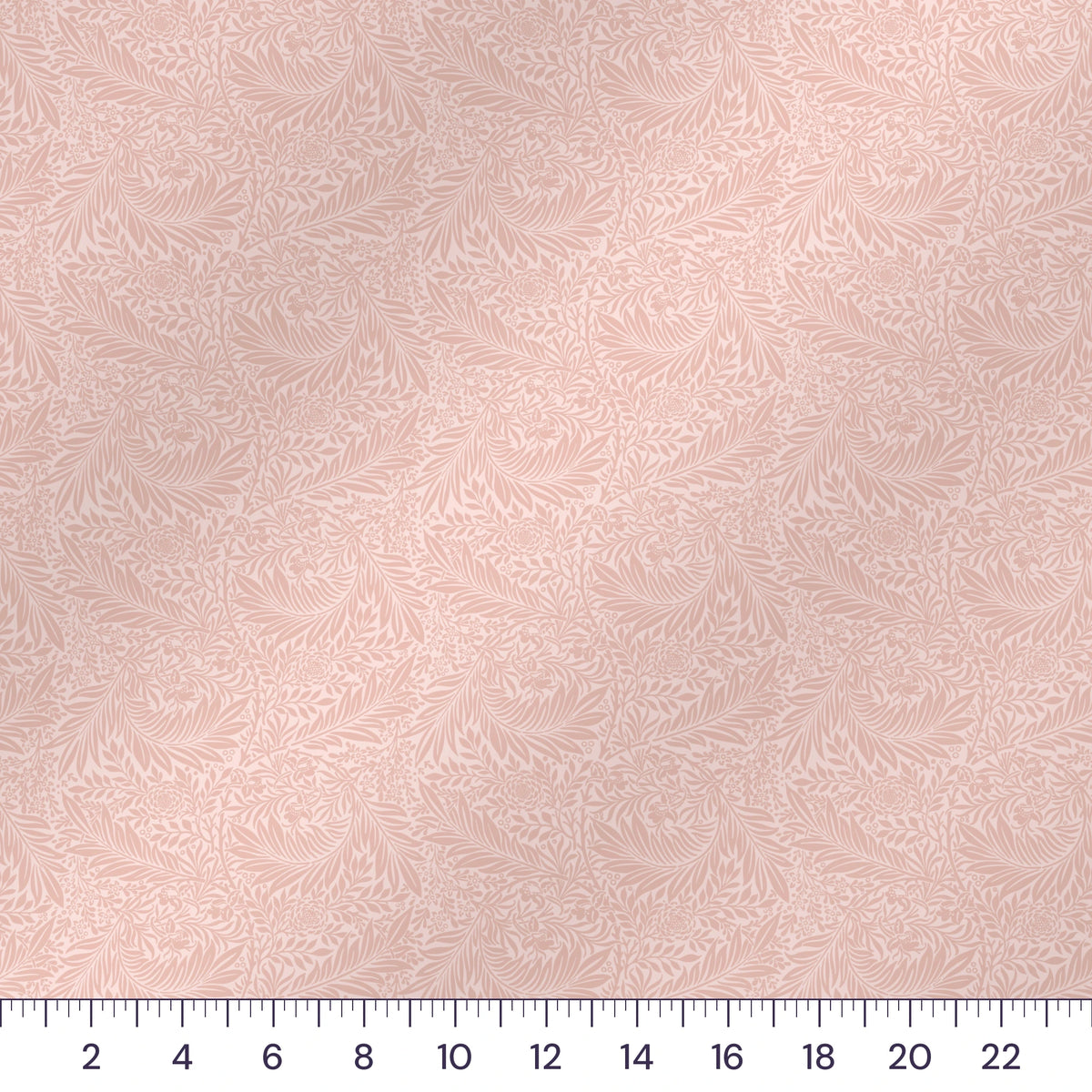 Blush Two-Tone William Morris Larkspur Quilting Cotton – Botanical Floral Fabric by the Yard