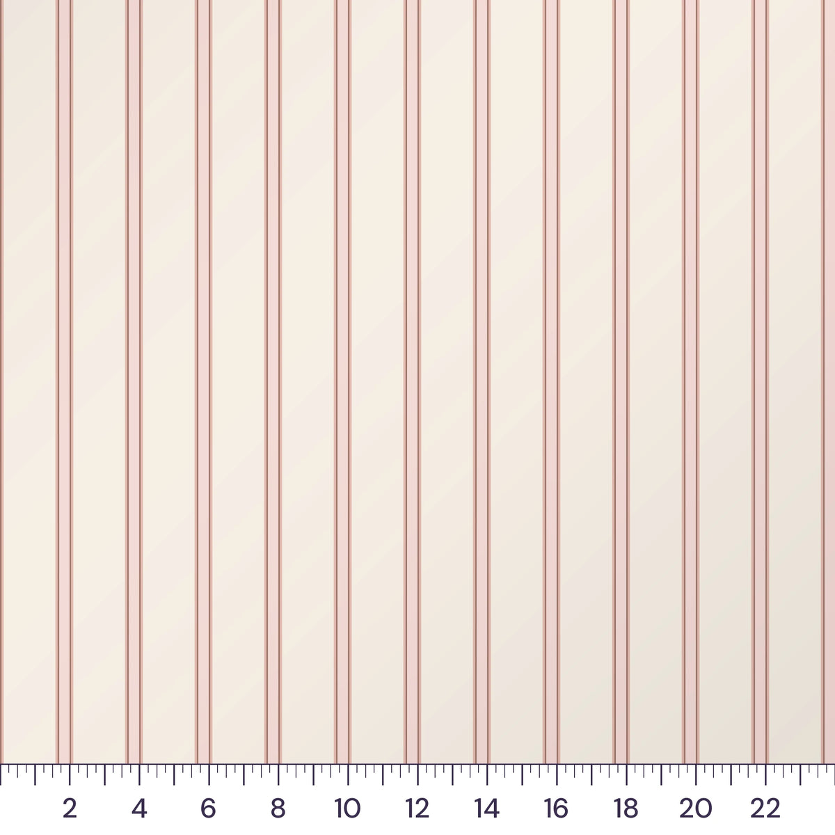 Blush & Cream Willowmere Stripe Quilting Cotton – Tailored Pinstripe Ticking Fabric by the Yard