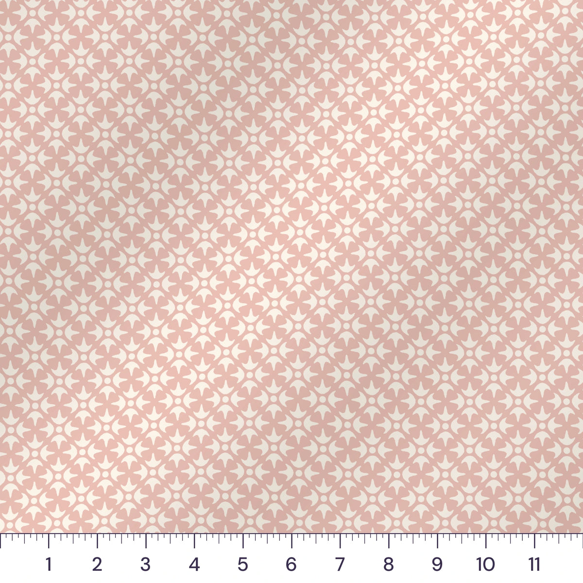 Blush & Cream Thistle Star Quilting Cotton – Geometric Lattice Blender Fabric by the Yard