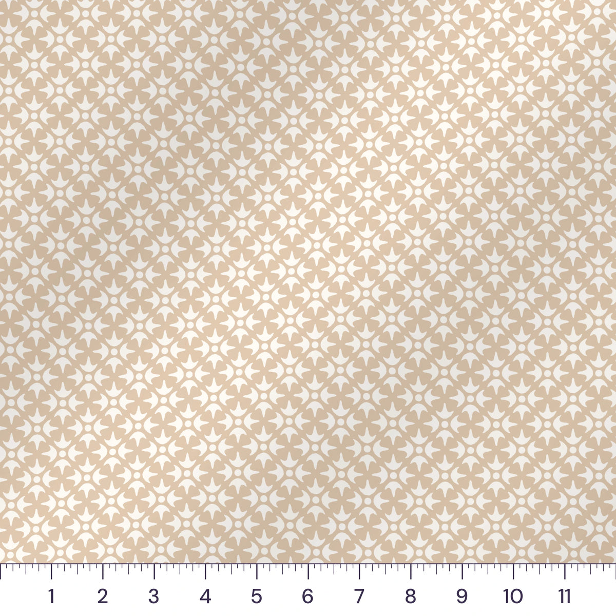 Beige & Cream Thistle Star Quilting Cotton – Geometric Lattice Blender Fabric by the Yard