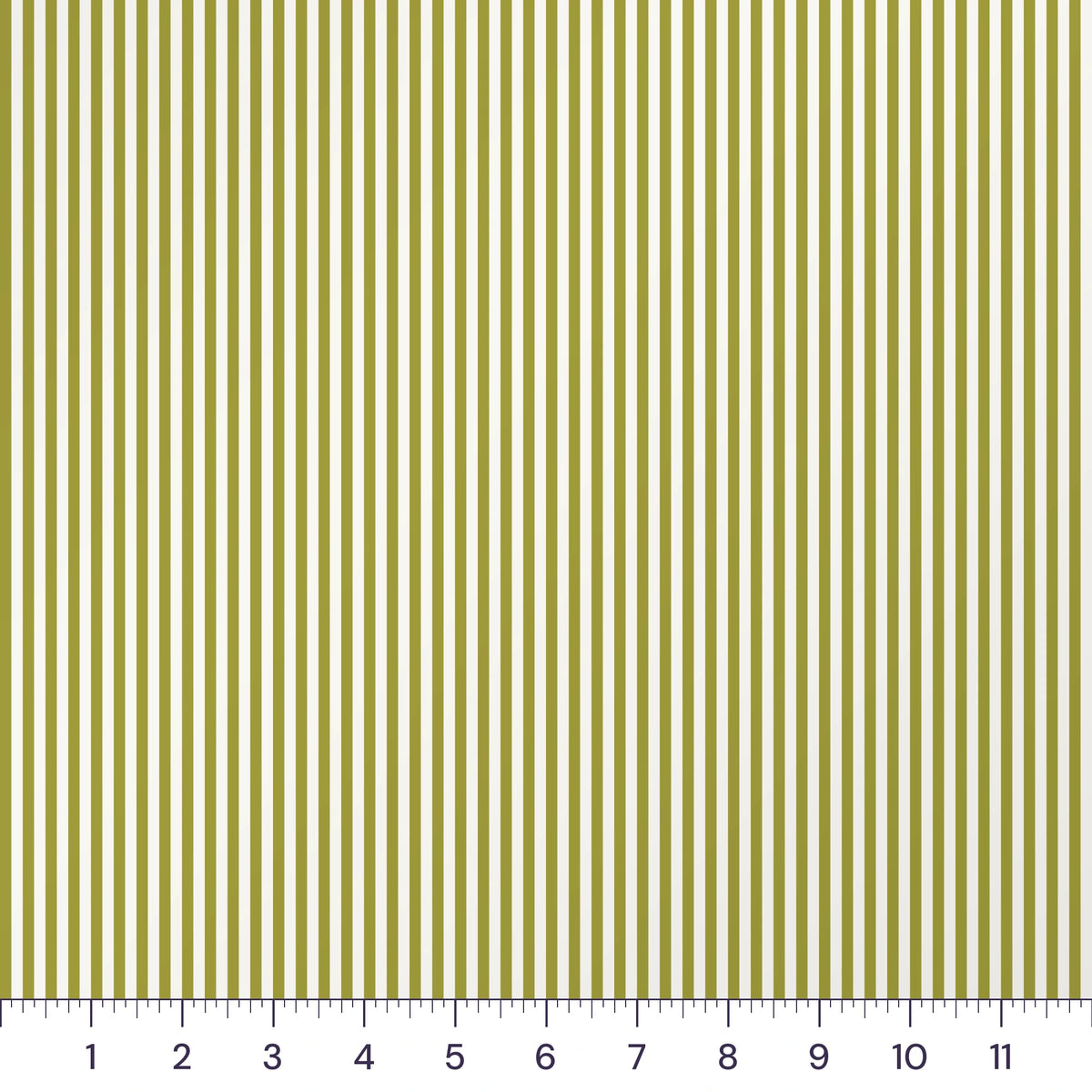Chartreuse Candy Stripe Quilting Cotton – 1/8 Inch Ticking Stripe Fabric by the Yard