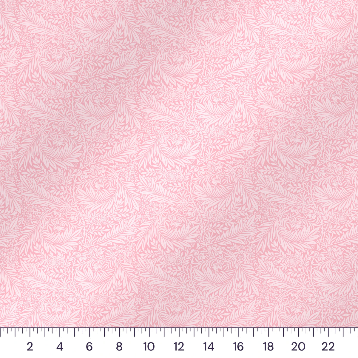 Baby Pink William Morris Larkspur Quilting Cotton – Botanical Floral Fabric by the Yard