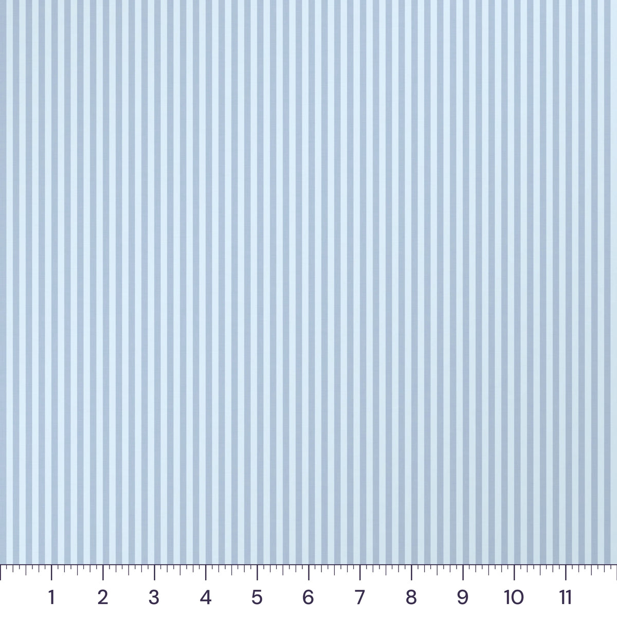 Dusty Blue Candy Stripe Quilting Cotton – 1/8 Inch Ticking Stripe Fabric by the Yard
