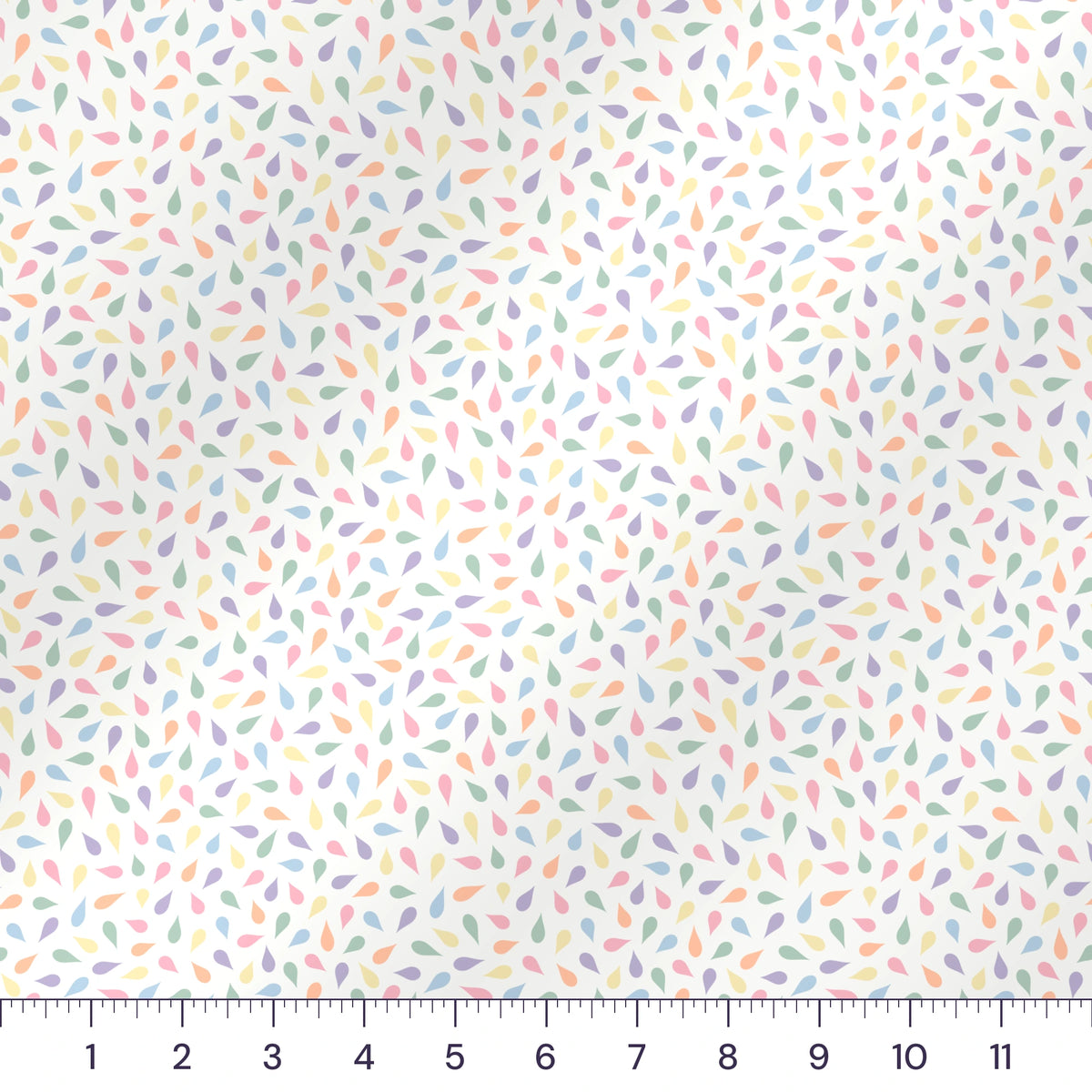 Pastel on Cream Ditsy Confetti Quilting Cotton – Small-Scale Petal Blender Fabric by the Yard