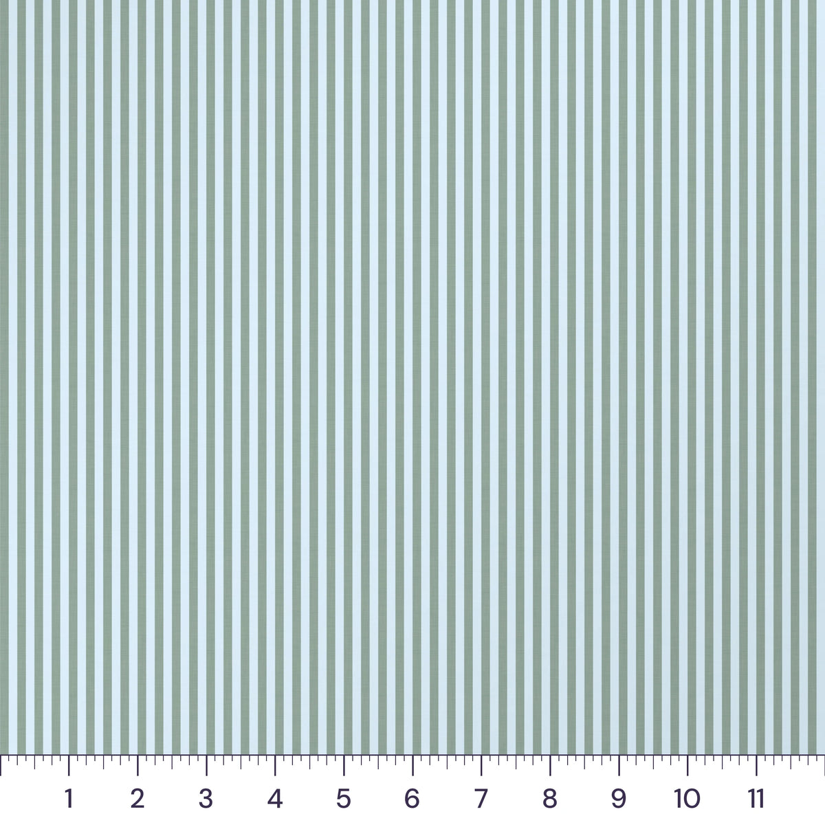 Sage & Blue Tonal Candy Stripe Quilting Cotton – 1/8 Inch Ticking Stripe Fabric by the Yard