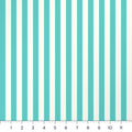 Aqua & Cream Half-Inch Stripe Quilting Cotton – 1/2 Inch Stripe Fabric by the Yard