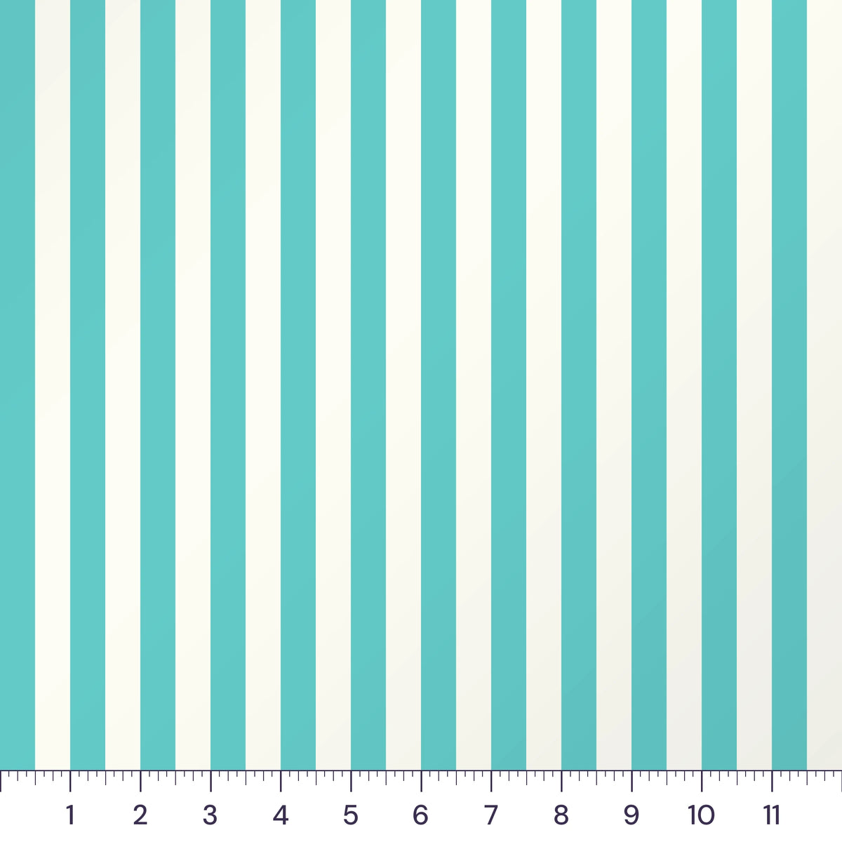 Aqua & Cream Half-Inch Stripe Quilting Cotton – 1/2 Inch Stripe Fabric by the Yard