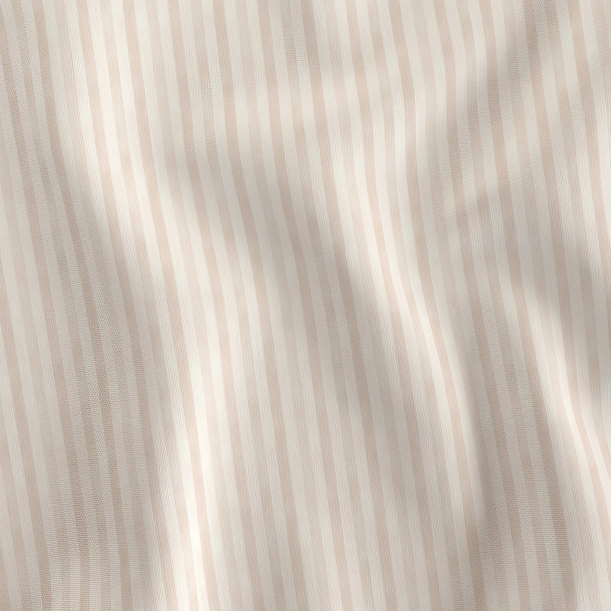 Elodie Stripe 1/4 inch blush and ivory stripe quilting cotton draped to show the soft hand