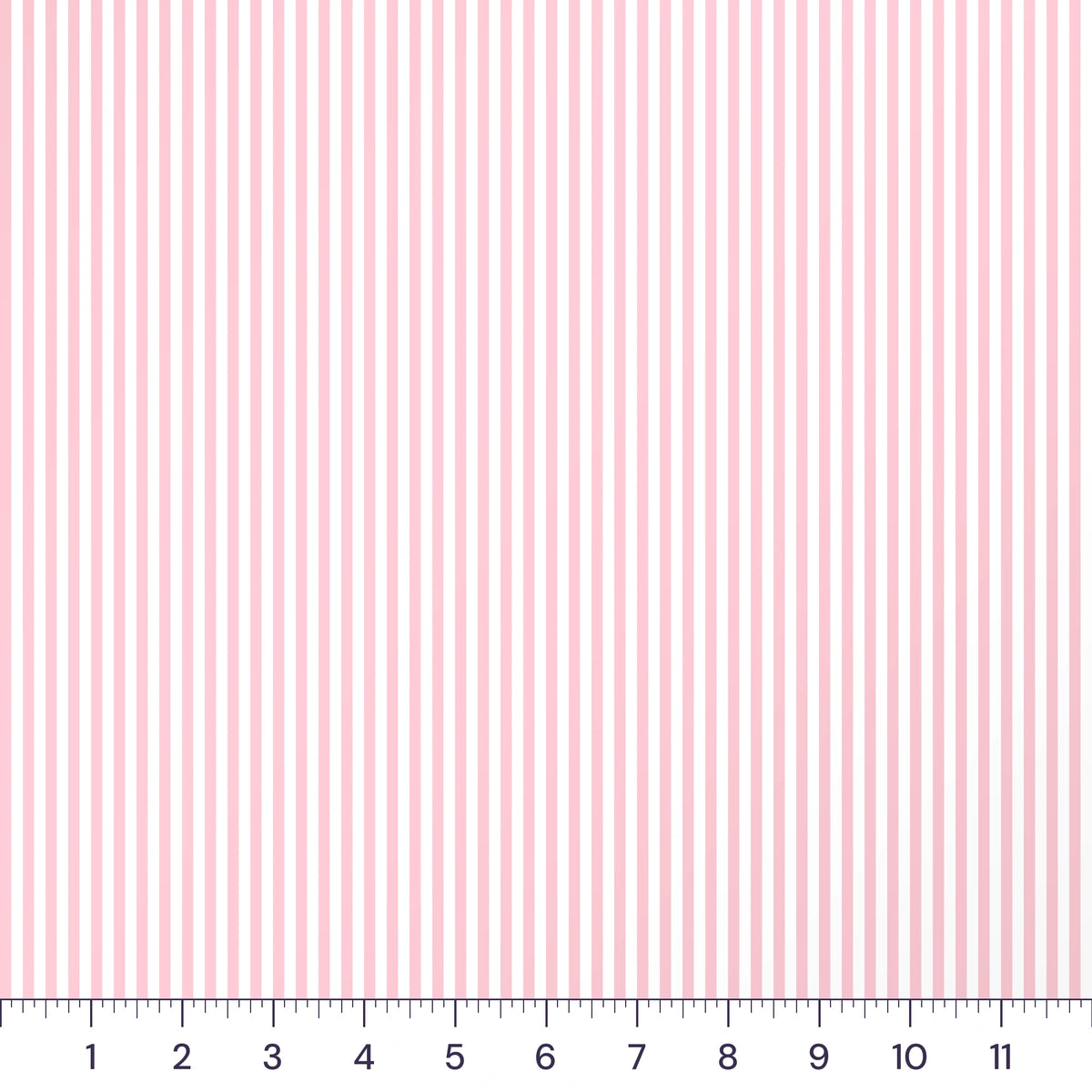 Baby Pink Candy Stripe Quilting Cotton – 1/8 Inch Ticking Stripe Fabric by the Yard