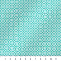 Aqua Mini Quatrefoil Quilting Cotton – Geometric Blender Fabric by the Yard