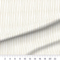 Beige Watercolor Stripe quilting cotton fabric – draped close-up with a ruler showing true print scale