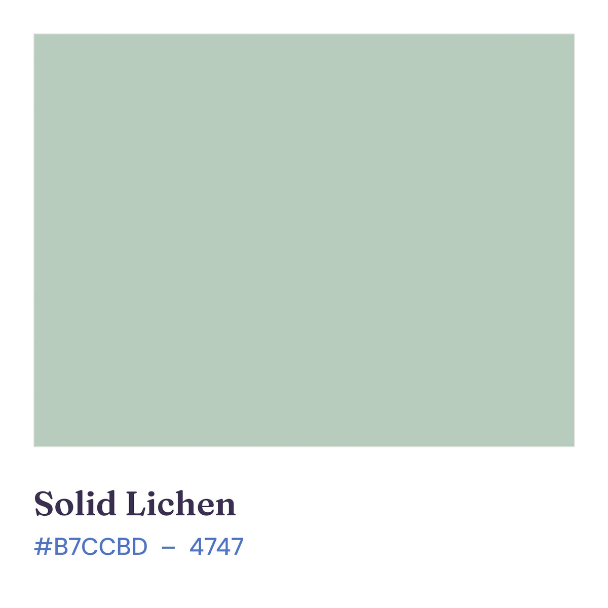 Lichen solid quilting cotton color swatch, #B7CCBD