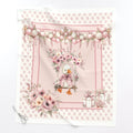 Silly Goose Rosy baby quilt panel laid flat – full 36 x 42 in panel