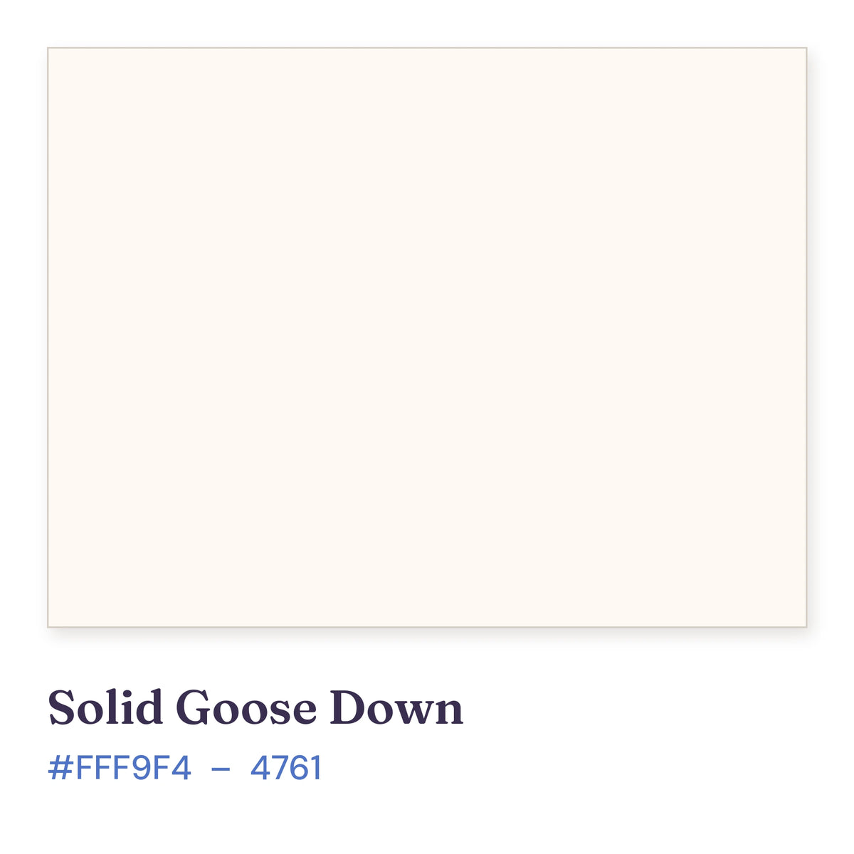 Solid Goose Down quilting cotton color swatch, #FFF9F4