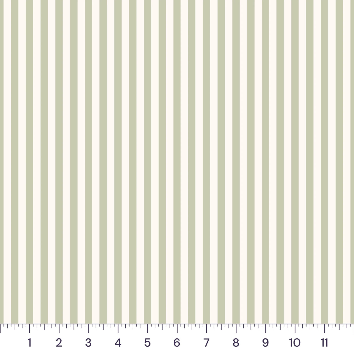 Sage 1/4 Inch Stripe Quilting Cotton – Sage Green & Cream Stripe Fabric by the Yard
