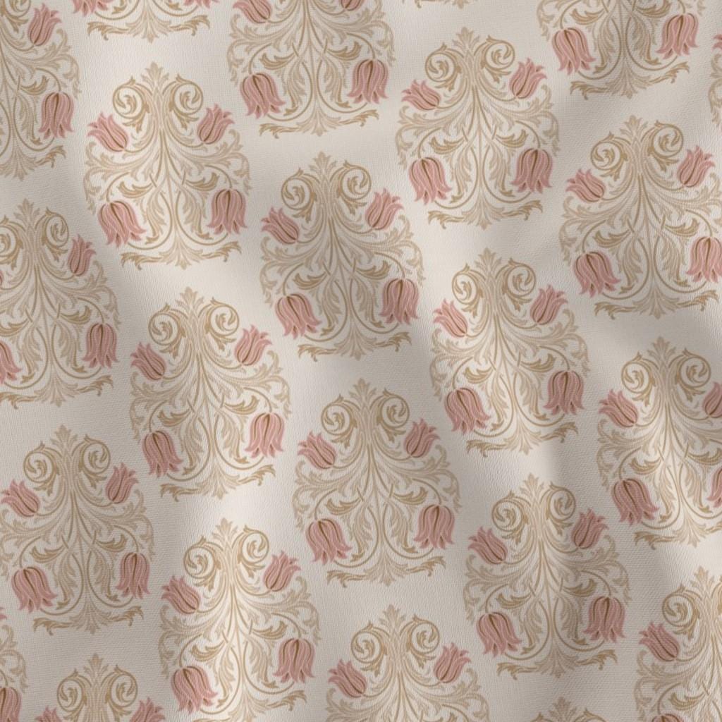 Heritage Blush Floral fabric – blush William Morris–inspired floral quilting cotton fabric by the yard