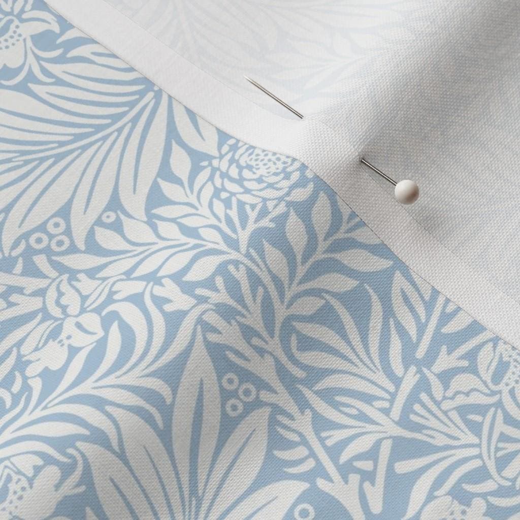 Light Blue Larkspur fabric – light blue William Morris Larkspur floral quilting cotton fabric by the yard