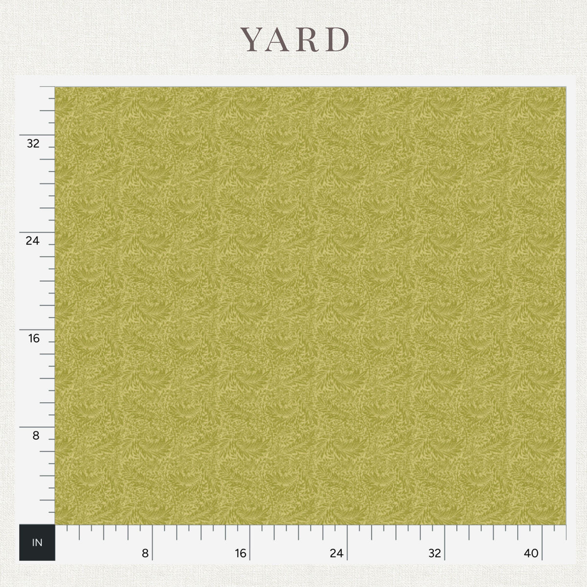 Green William Morris Larkspur print detail on rich green Larkspur fabric