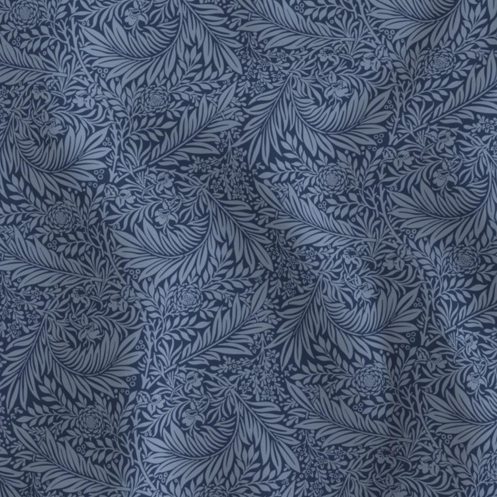 Blue Two-Tone Larkspur fabric – two-tone blue William Morris Larkspur quilting cotton fabric by the yard