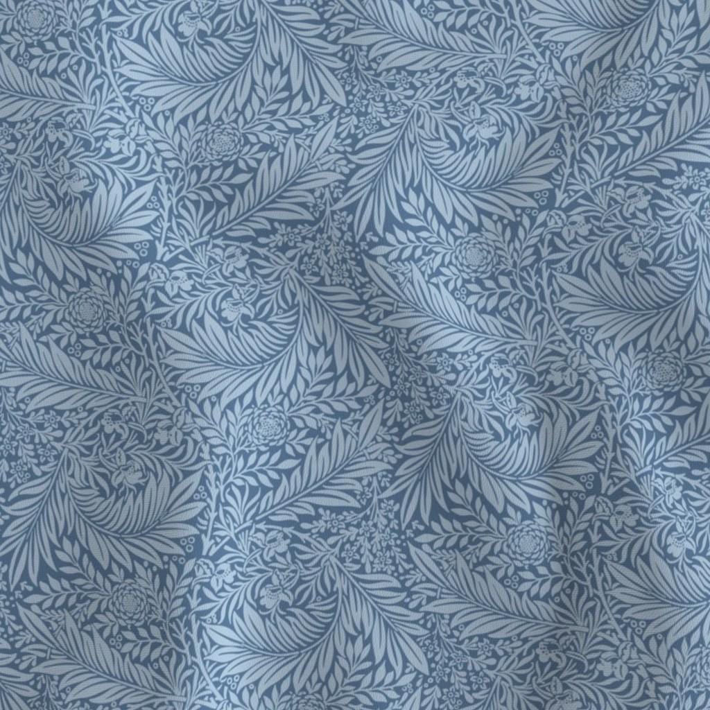 Dusty Blue Larkspur fabric – dusty blue William Morris Larkspur floral quilting cotton fabric by the yard