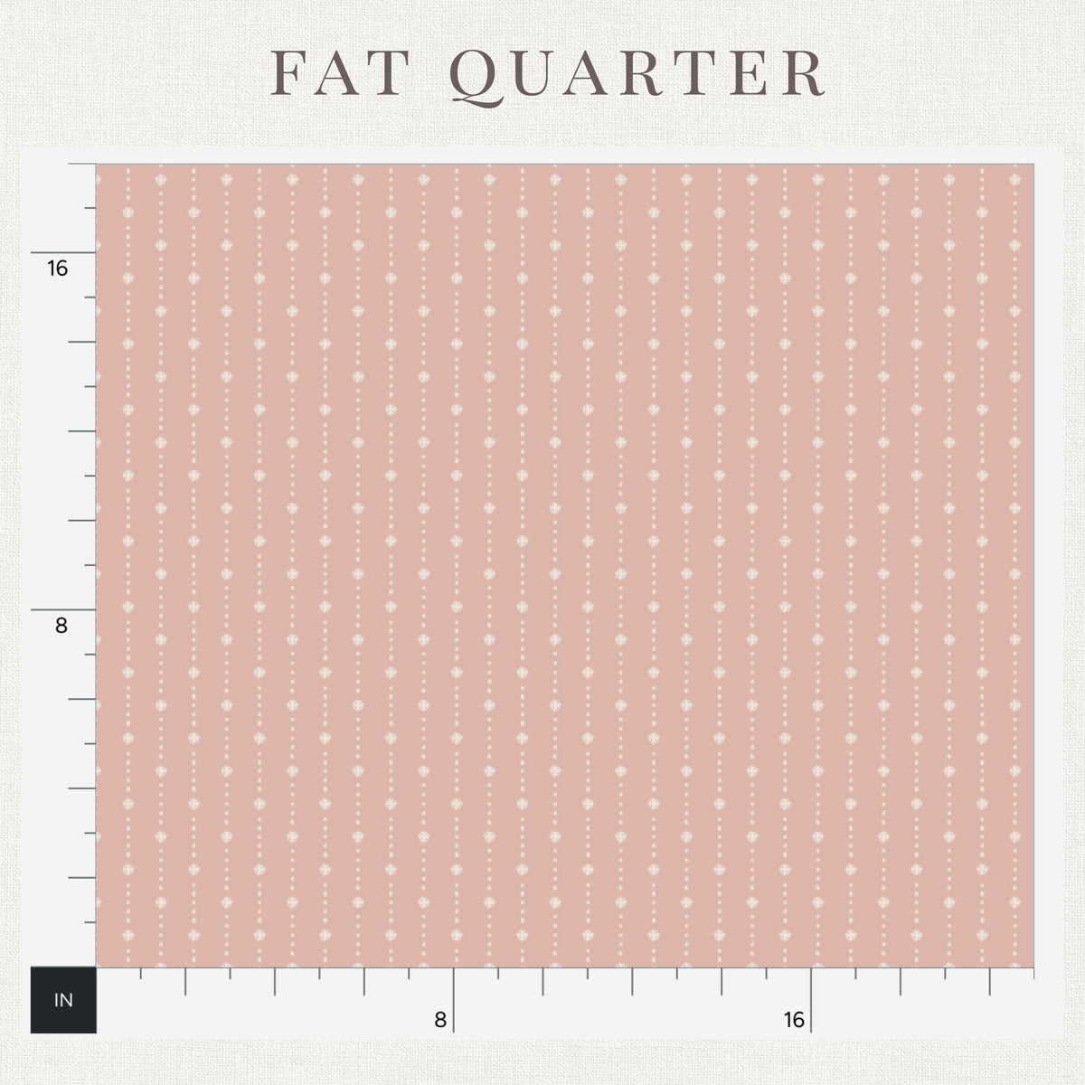Printed blush pink geometric dot pattern on blush pink blender fabric