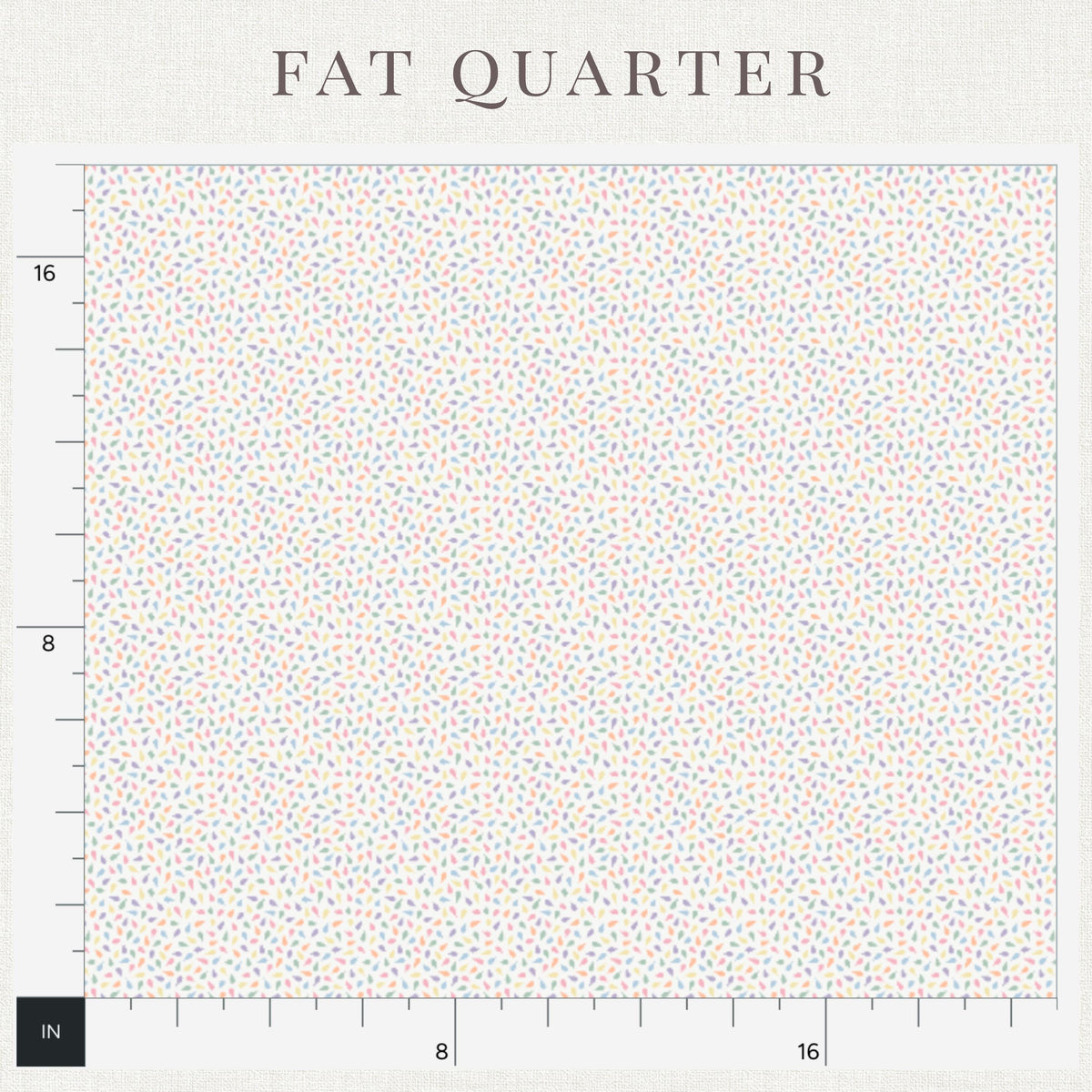 Printed pastel ditsy confetti petal pattern on pastel on cream ditsy confetti fabric