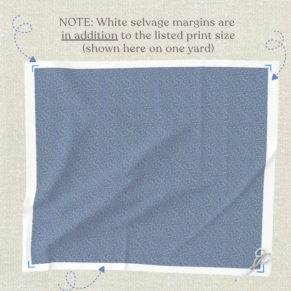 Dark Blue ditsy confetti fabric, 100% cotton yardage and fat quarters