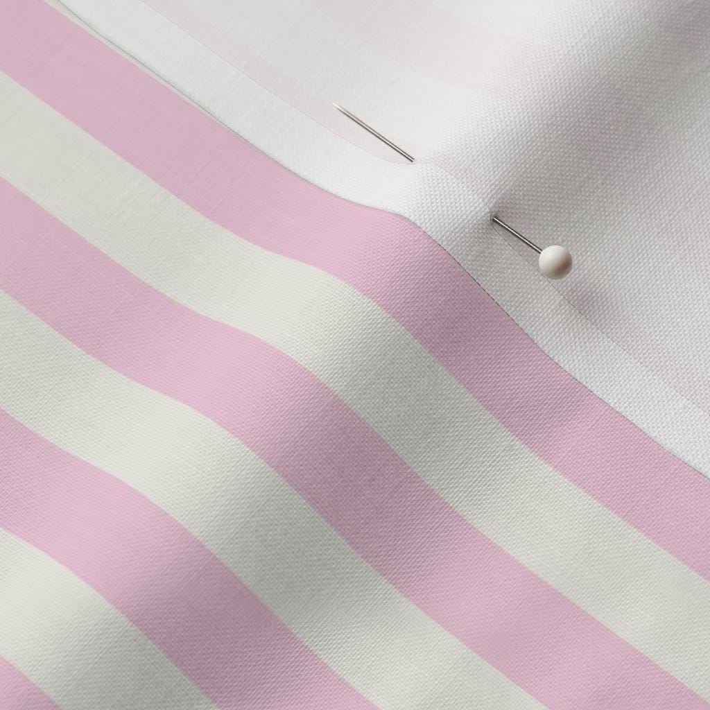 Pink & Cream half-inch stripe fabric close-up – pink and cream 1/2 inch stripe quilting cotton fabric by the yard