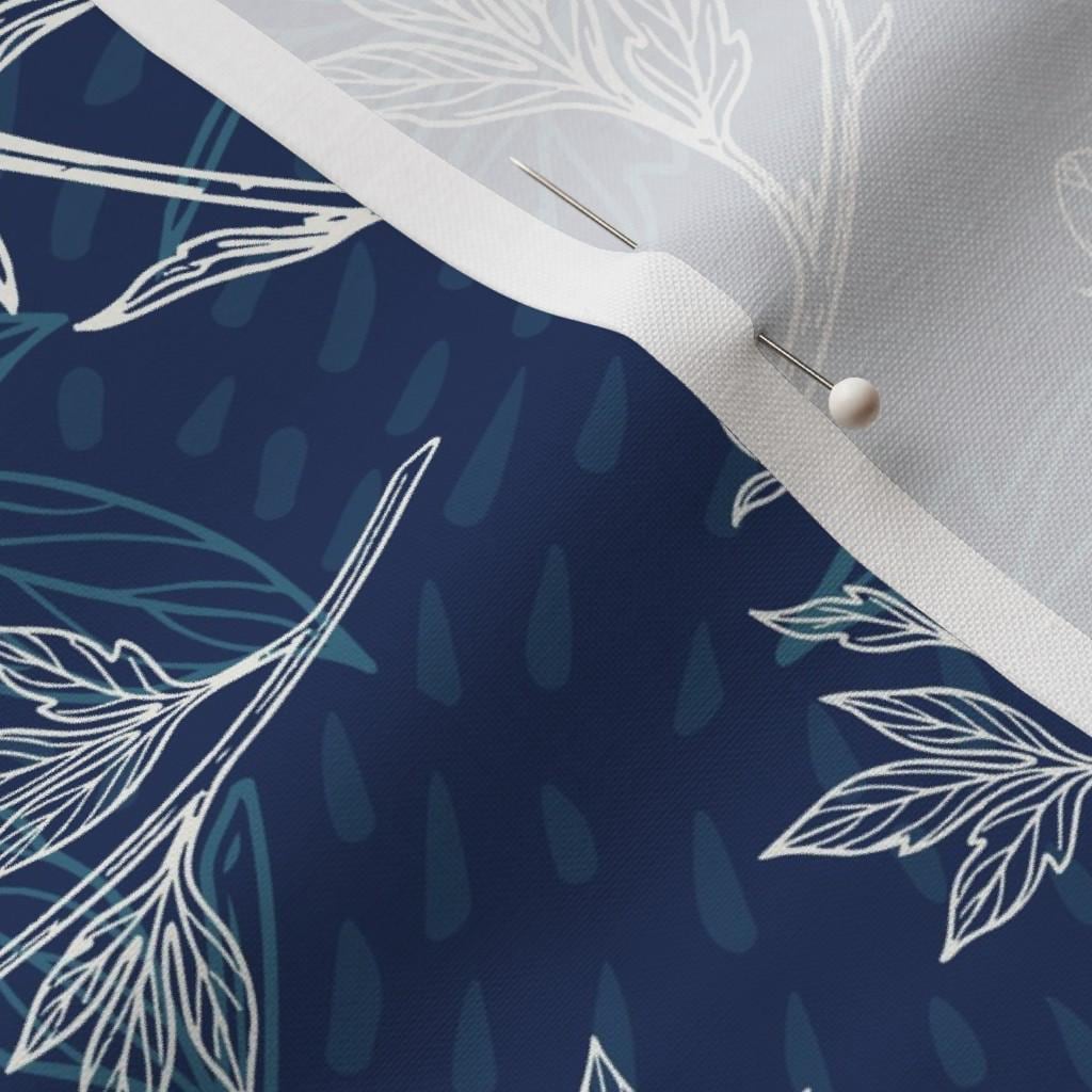 Navy peony sketch floral blender quilting cotton, printed pattern view