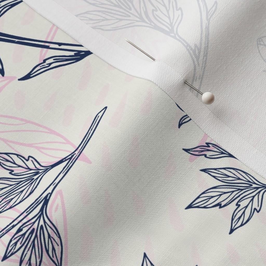 Blush peony sketch floral blender quilting cotton, printed pattern view