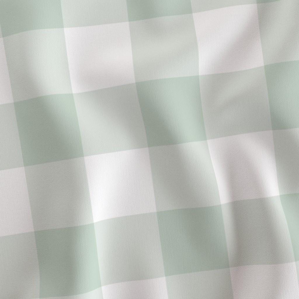 3 in Check gingham fabric – large sage green gingham quilting cotton fabric by the yard
