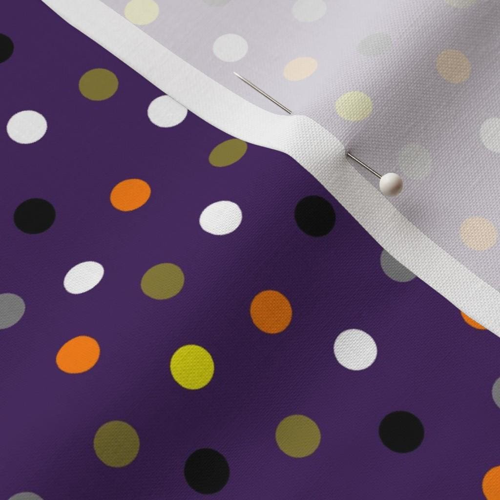 Purple Halloween confetti dot quilting cotton, printed pattern view