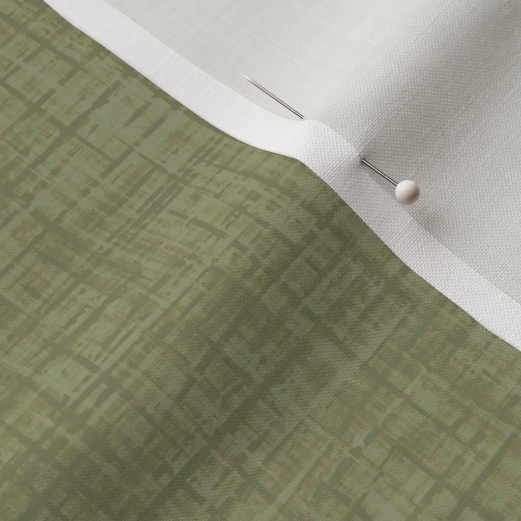 Olive green linen-texture print on cotton quilting fabric, Little Birdie quilt panel coordinate