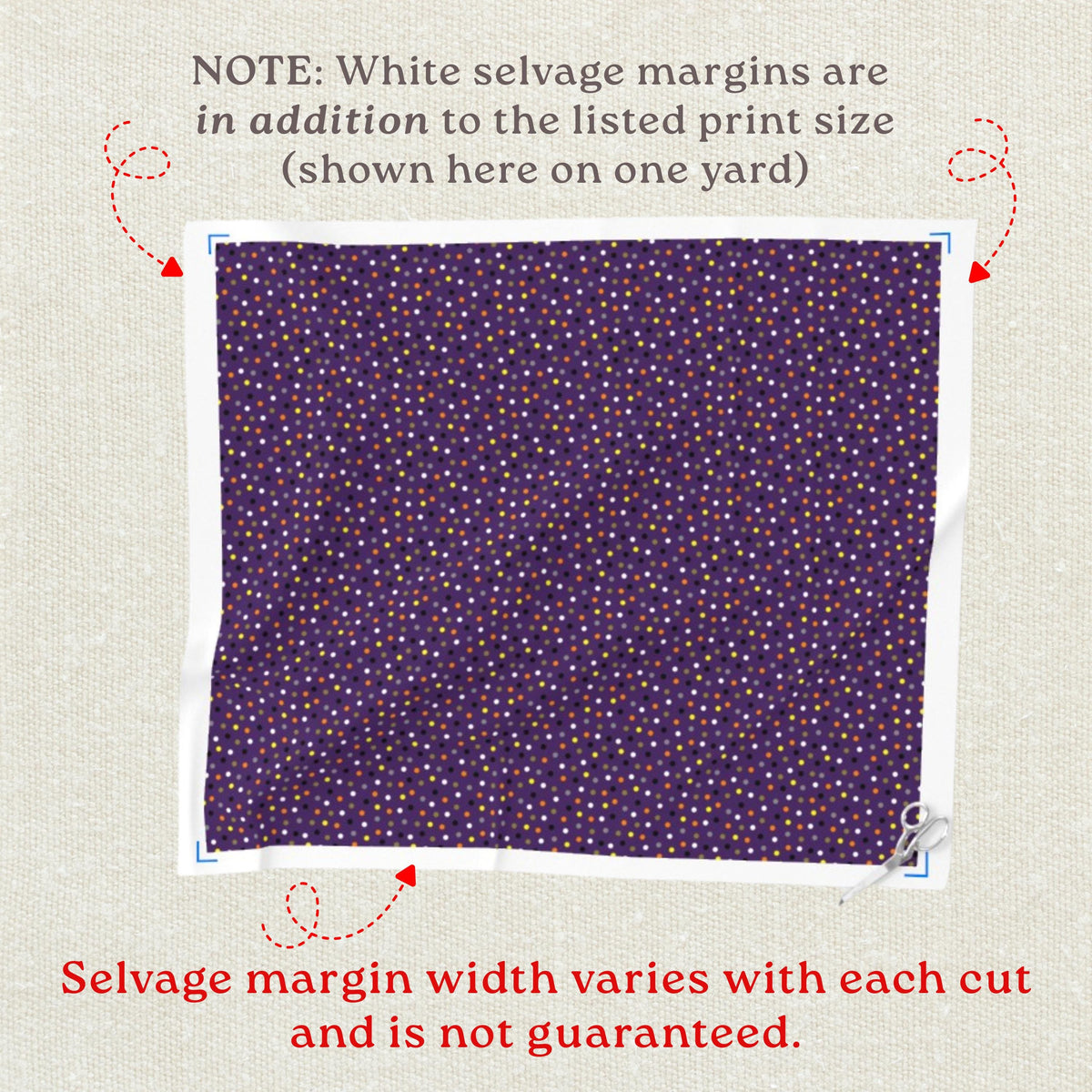 Purple Halloween confetti dot quilting cotton for patchwork and quilt blocks