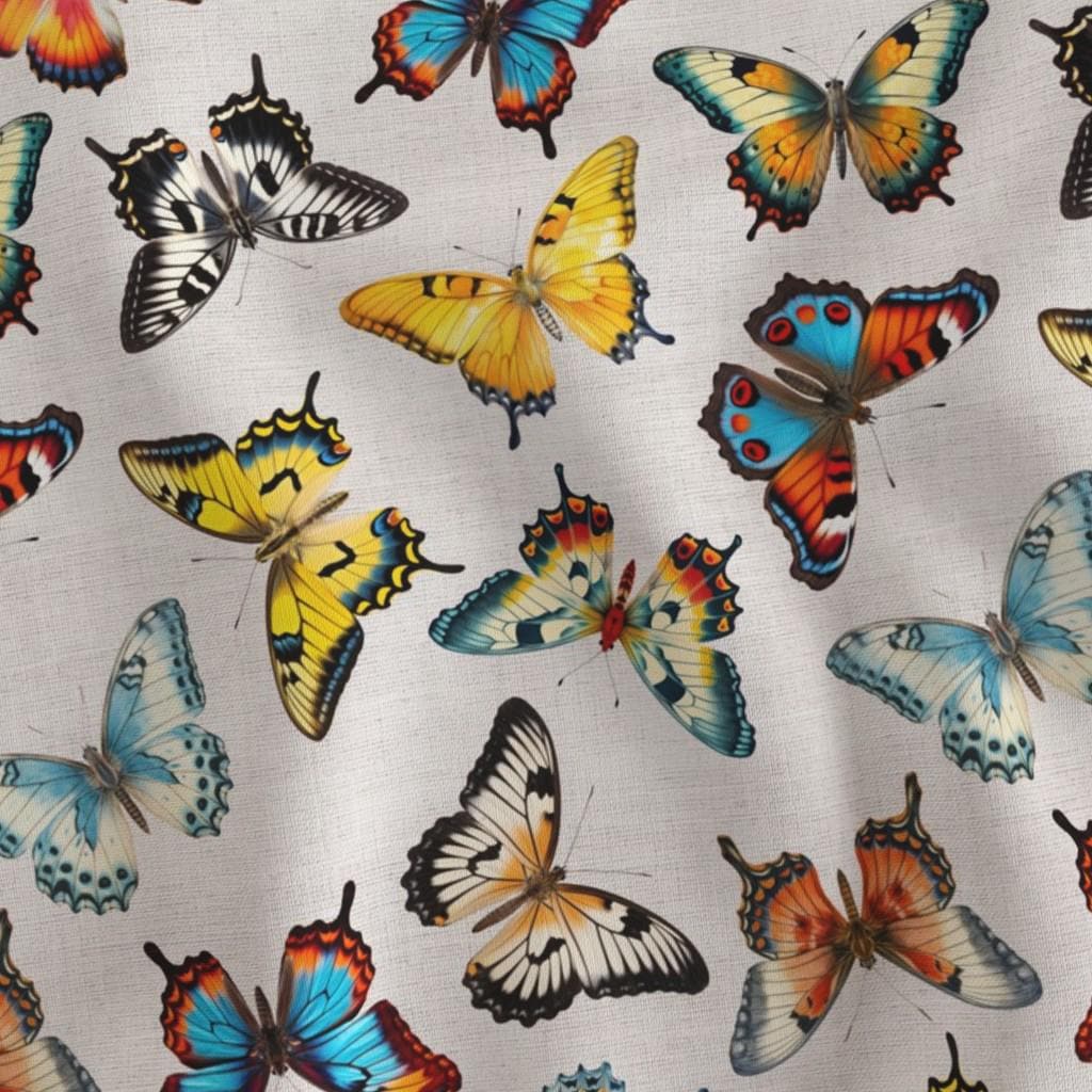 Colorful butterfly fabric – monarch and swallowtail butterfly quilting cotton fabric by the yard