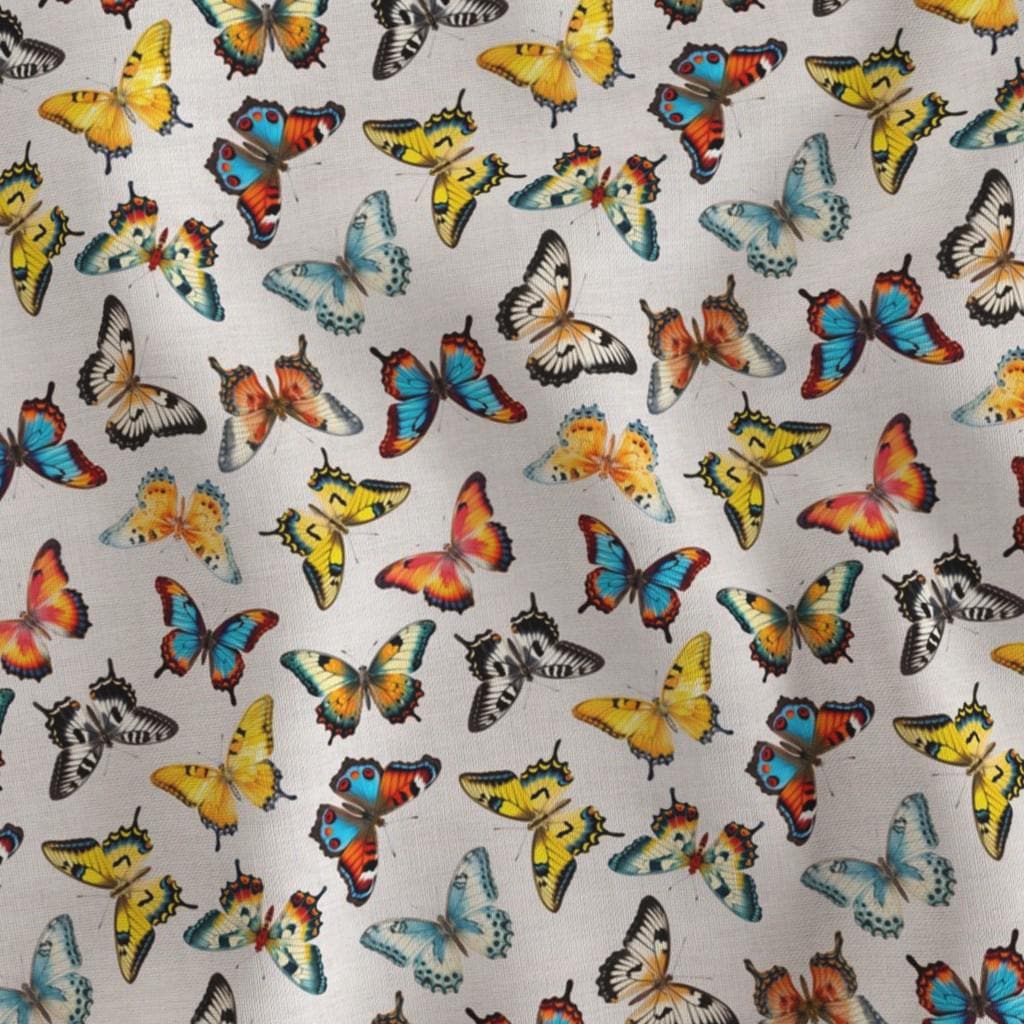 Colorful butterfly fabric, 100% cotton yardage and fat quarters