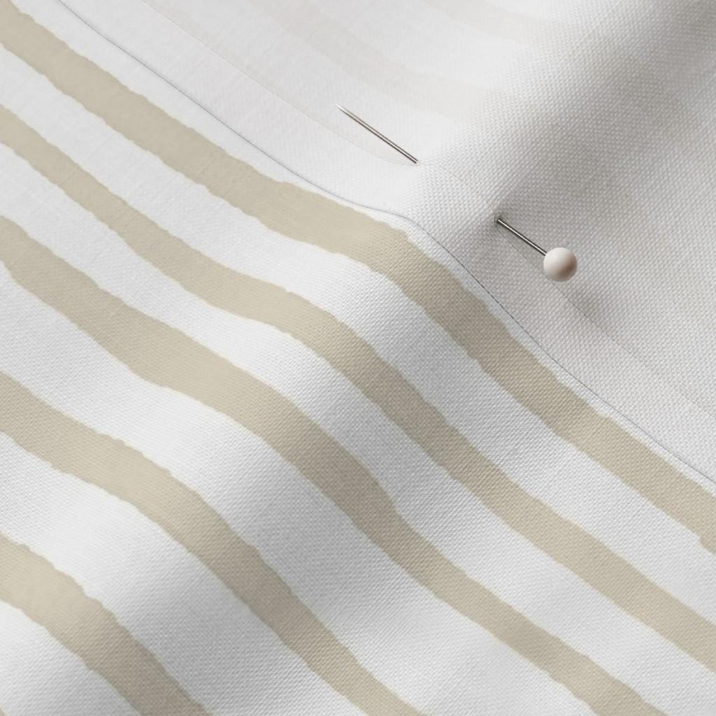Beige watercolor stripe fabric close-up – soft neutral painted stripe that coordinates with the Little Gator alligator quilt panel