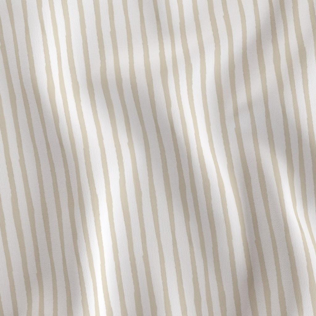 Beige watercolor stripe quilting cotton draped to show the soft hand and painted stripe