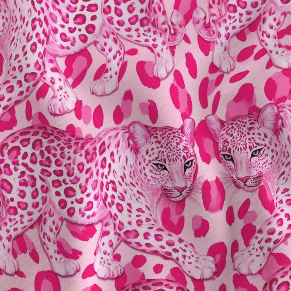 Hot Pink Leopard fabric – hot pink leopard animal quilting cotton fabric by the yard